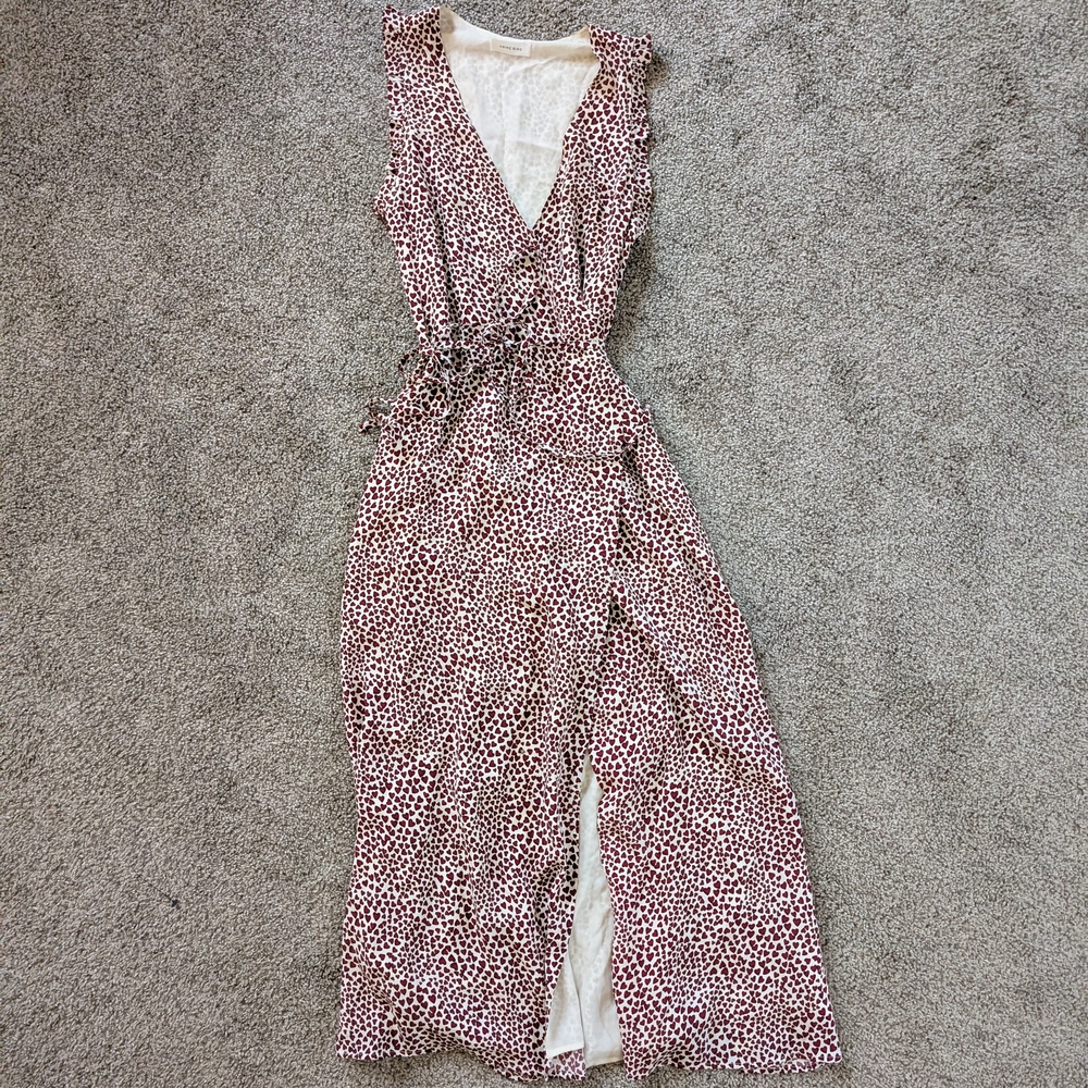 Anine Bing Red and White Patterned Jumpsuit